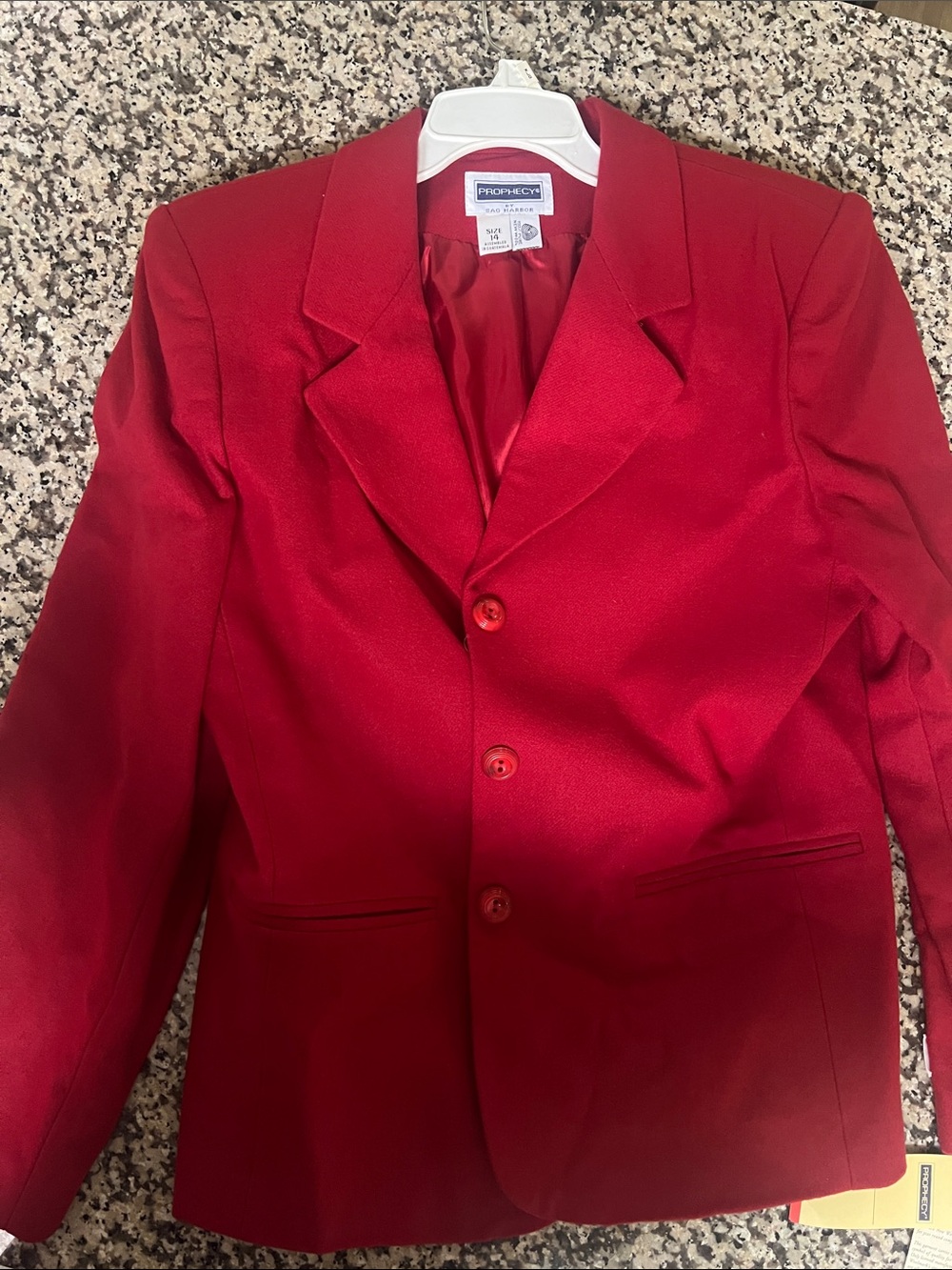 Red Men's Blazer - Classic Three-Button Suit Jacket